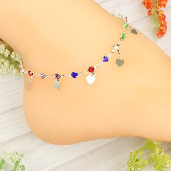 "Handmade Anklet – Elegant & Delicate Jewelry for Women | UNVRC1187 - Picture 4 of 10